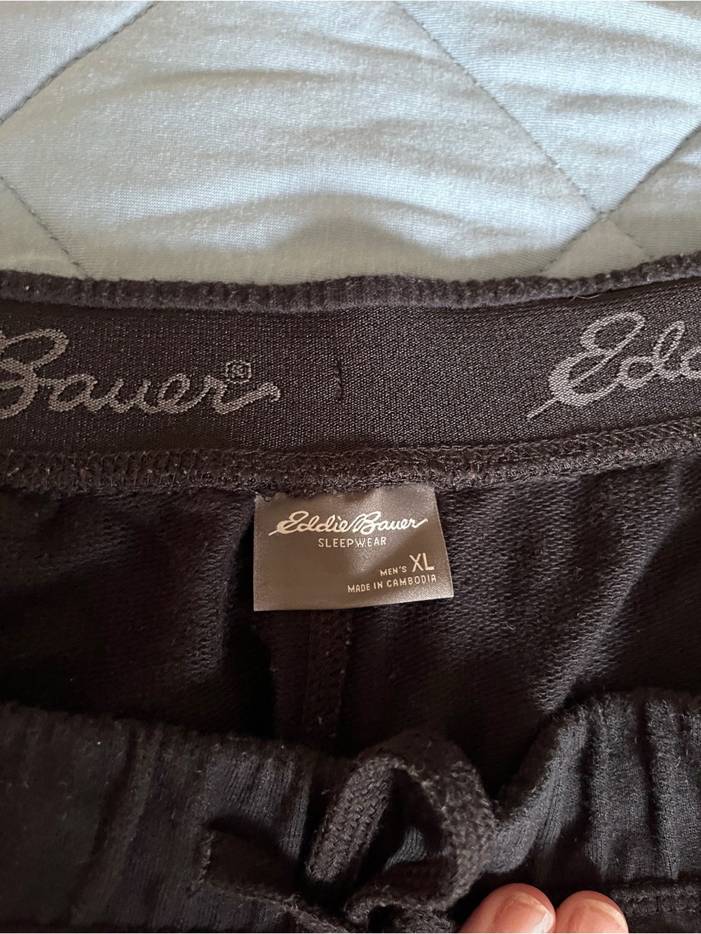 Eddie Bauer Men’s Lounge Shorts | XL | Soft Knit Sleepwear Shorts | Black - Picture 3 of 3